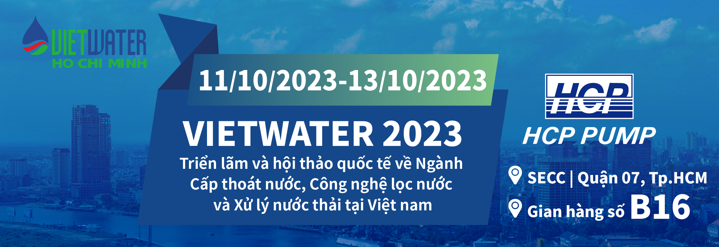 [Xem trước Triển lãm] 2023/10/11-10/13 VIETWATER 2023